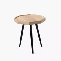 طقم طاولات قهوة ڤولنيرا 5 قطع سطح خشب هندسي بيج بأ...