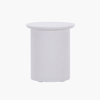 طاولة جانبية من أرمينيا خشب لون أبيض مقاس 45x50 سم