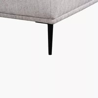 كنبة زاوية لينيا يسار 4 مقاعد قماش لون رمادي بارجل...