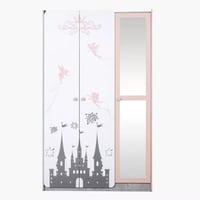 خزانة ملابس 3 أبواب 5 رفوف بمرآة من نوريفنا