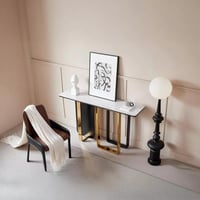 طاولة كونسول حجر متكلس من مادوكس ترنكس