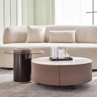 طقم طاولات قهوة دارڤيلّا من الحجر الملبد قطعتين قا...