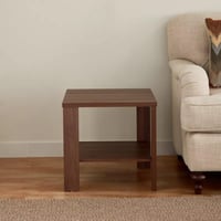 طاولة جانبية خشب برف سفلي من رِواق لون بني