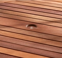 طقم للجلسات الخارجية باهاما 4 مقاعد مع طاولة من خش...