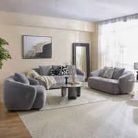 كنبة مفردة سيلفونا بمساند ذراعين و وسادة قماش لون...