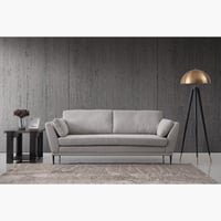 طقم كنب دِلفيورا قطعتين قماش لون رمادي فاتح بارجل...