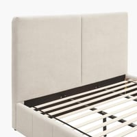 طقم غرفة نوم كينج 5 قطع منجدة من بيريل - 180x200 س...