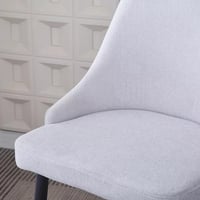 كرسي بار قماش منجد ابيض بأرجل معدن اسود من سيلفراد...