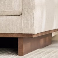 كنبة روما مقعد واحد مع ووسادة قماش مخملي لون كريمي...