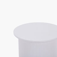 طاولة جانبية من أرمينيا خشب لون أبيض مقاس 45x50 سم