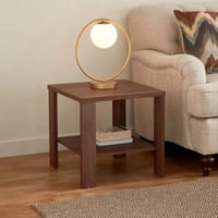 طاولة جانبية خشب برف سفلي من رِواق لون بني