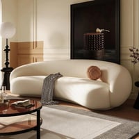 كنبة بوكليه ثلاثية فاخرة بتصميم نصف قمري من ماري