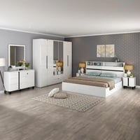 طقم غرفة نوم كينج 5 قطع شديد اللمعان من براج - 180...