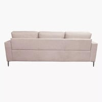 كنبة قماش 3 مقاعد من ديلفي بأرجل معدن لون بيج