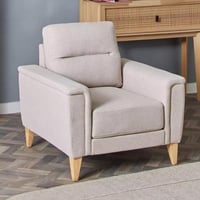 كنبة مفردة تافونا بمساند ذراعين قماش لون رمادي بار...