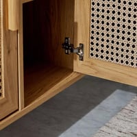 بوفيه جانبية من نورديك لون خشبي مقاس 99.2x95.7x35....