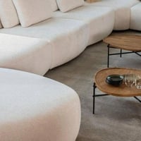 كنبة زاويه عصري كاترين على شكل حرف U -قماش بوكليه...