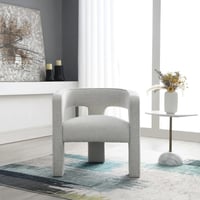 كرسي مفرد أورلا قماش بوكليه لون رمادي فاتح