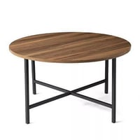 طاولة قهوة فالريسا مستديرة خشب هندسي مع 4 كراسي بق...