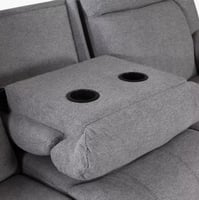 كنبة استرخاء بثلاثة مقاعد مع طاولة قابلة للسحب بحا...