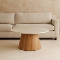 طاولة قهوة أماسيا خشب باللون البيج و بني مقاس 90x4...