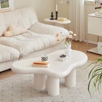 طقم طاولات قهوة كلاود خشب MDF لون أبيض - 2 حبة