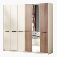 خزانة ملابس 6 أبواب بمرآة - لوسيا