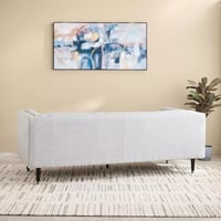 كنبة كاليستا بـ3 مقاعد قماش بوكليه لون كريمي و رما...