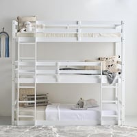 سرير فردي 3 طوابق قابل للتحويل لأسرّة منفصلة فانيل...