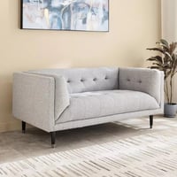 كنبة كاليستا بـمقعدين قماش بوكيله لون رمادي و رماد...