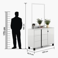 طقم غرفة نوم كينج 5 قطع شديد اللمعان من براج - 180...