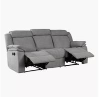 كنبة استرخاء بثلاثة مقاعد مع طاولة قابلة للسحب بحا...