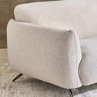 كنبة زارِيلا 3 مقاعد و 4 وسائد قماش لون كريمي بارج...