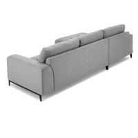 كنبة زاوية كريرا علي شكل حرف L بارجل خشب سويدي لون...