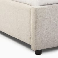 سرير كلاود منجد بالكامل قماش مخمل لون رمادي