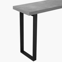 طاولة كونسول رافيونا سطح خشبي بارجل معدن اسود