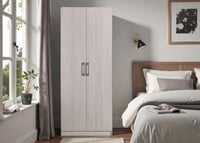 دولاب ملابس لوتشيلا خشب لون خشبي بابين و 4 رفوف 80...