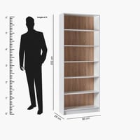 وحدة تخزين ألفورد أفيان 6 رفوف خشب هندسي لون ابيض...