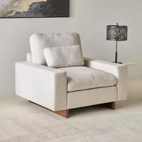 كنبة مفردة نيرولا قماش بمساند ذراعين مع وسادة للخص...