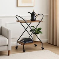 عربة تقديم ماسا خشب دورين لون بني مقاس 72x40x78 سم