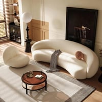 كنبة بوكليه ثلاثية فاخرة بتصميم نصف قمري من ماري