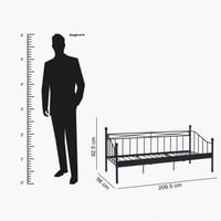 سرير نهاري فردي فانيلا إيزابيلا - 90x200 سم- لون ا...