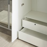 خزانة ملابس بـ6 أبواب عالية اللمعان مع درجين ومرآة...