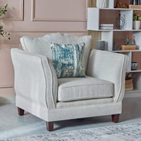 كنبة مفردة تافيرا بمساند ذراعين مع وسادة قماش لون...