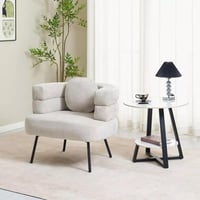 طقم طاولة شاي نيريسا مقعدين قماش رمادي بأرجل معدن...