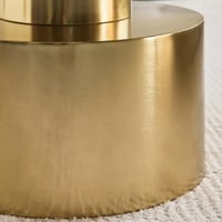 طاولة قهوة سولڤيراي بسطح من الرخام الأصلي ابيض بقا...