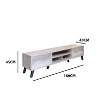 طاولة تلفزيون خشبي ماليزي مع ادراج تخزين وارفف مقا...