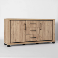 خزانة بوفيه جانبية بلفورت بـ3 أدراج وبابين خشب لون...