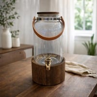 موزع المشروبات يوليـتا 3 لتر من الزجاج الشفاف مع ق...