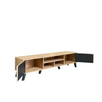 طاولة تلفزيون مستطيلة فيرليا خشب ماليزي درجين و3 ر...